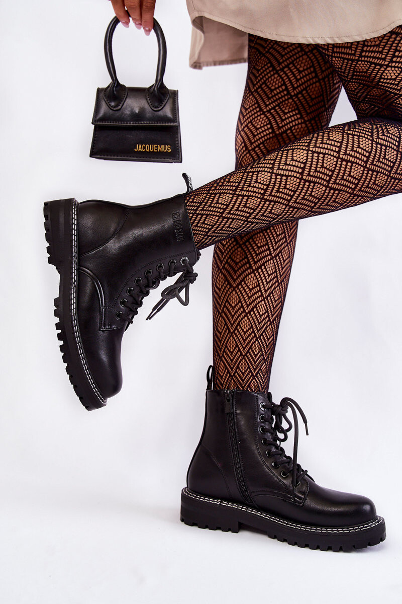 BIG STAR SHOES Dámske topánky na čiernej platforme Big Star