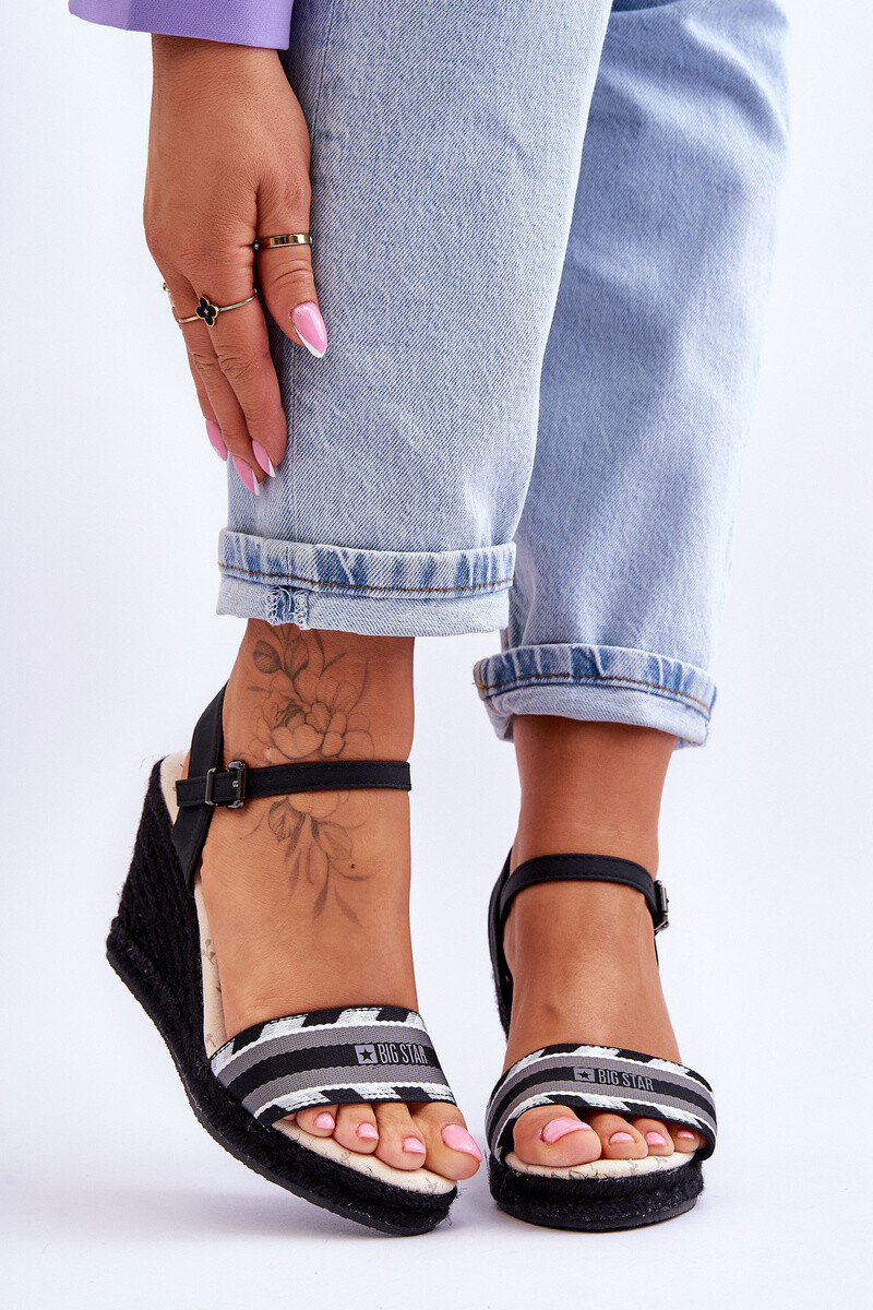 BIG STAR SHOES Dámske pohodlné klinové sandále Big Star