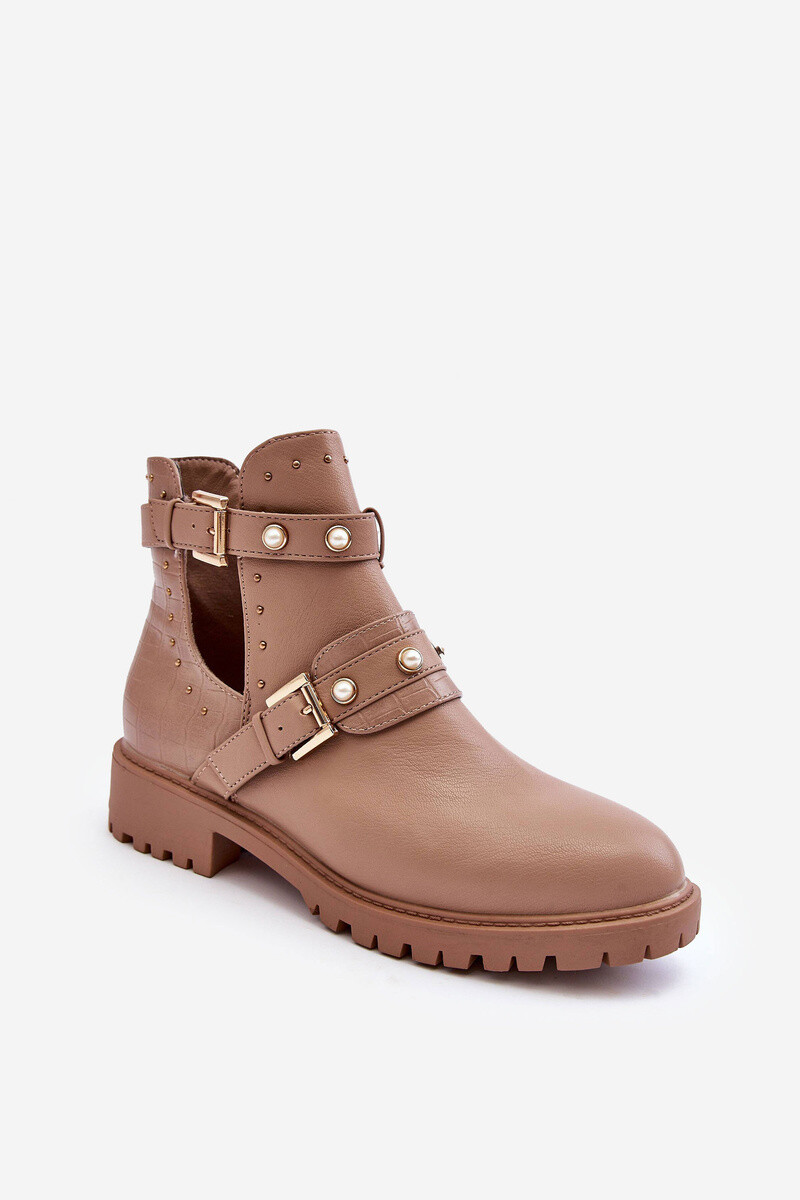 Boto Dámske topánky s perlami béžová Clarisa