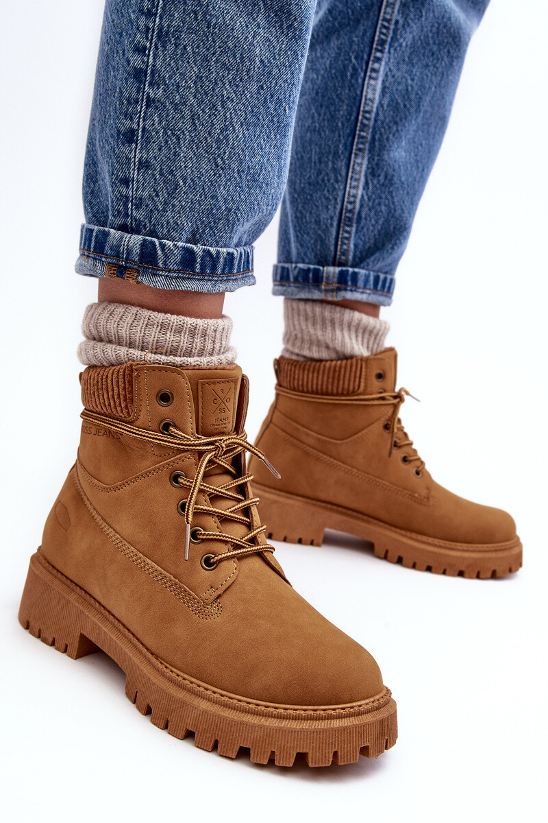 Cross Jeans Ženské izolované topánky Camel Cross