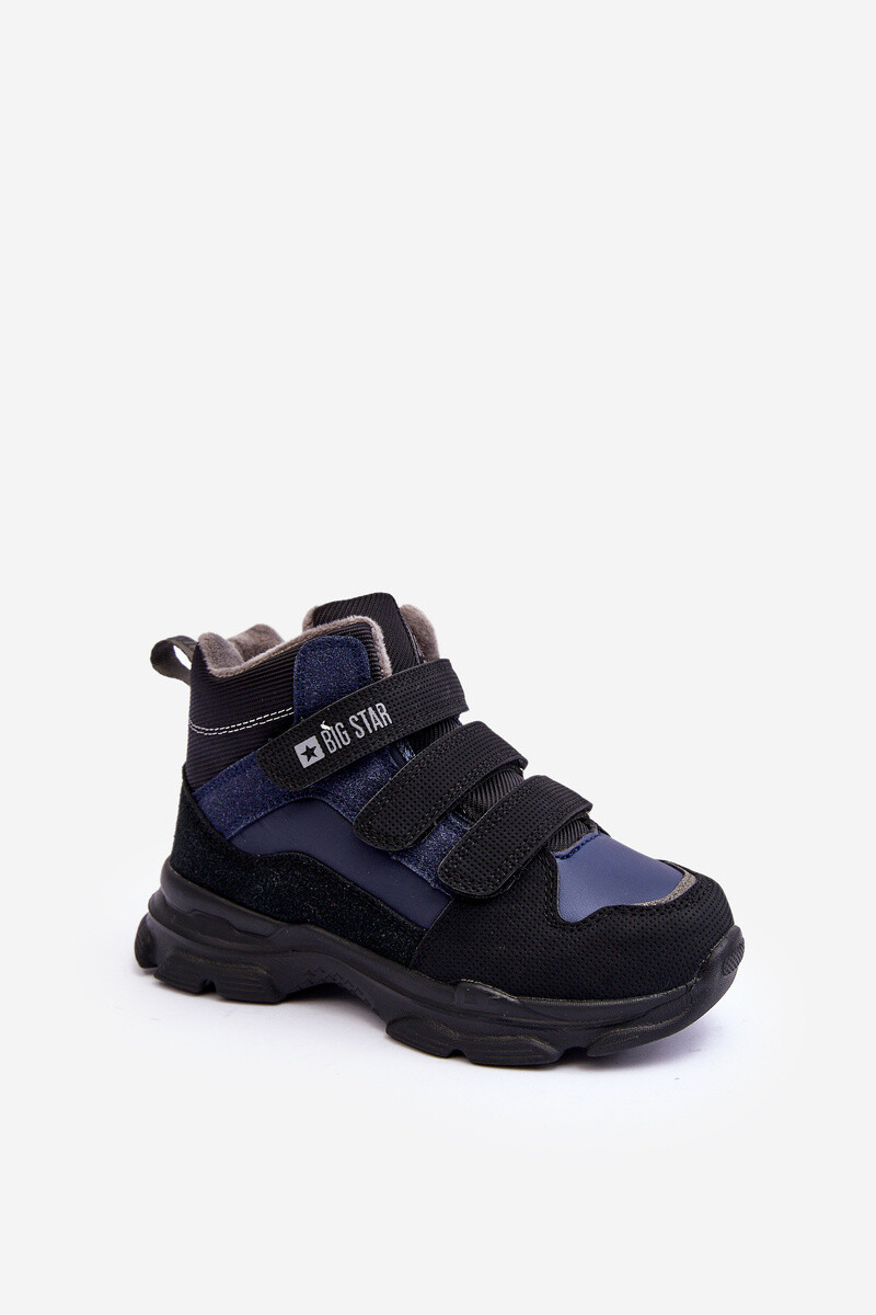 BIG STAR SHOES Detské snehové topánky Izolované námornícky modrá veľká hviezda
