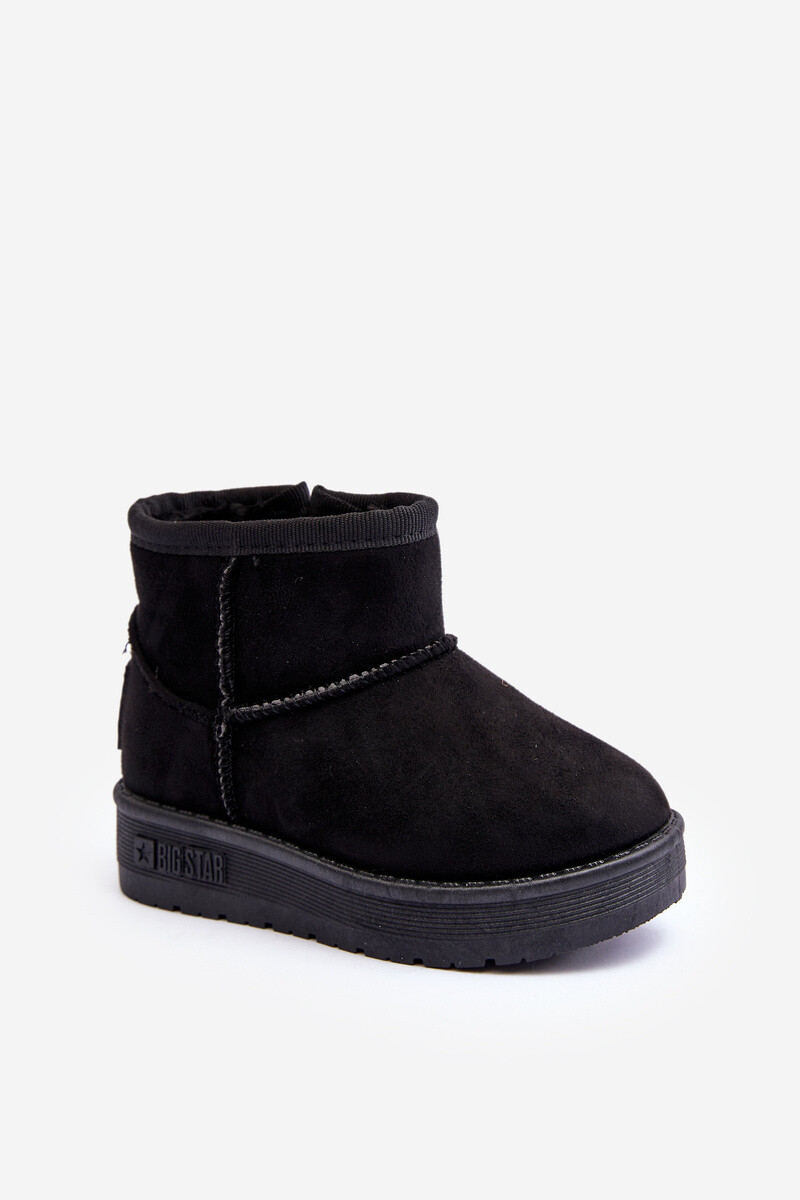 BIG STAR SHOES Detské snehové topánky izolované čiernou veľkou hviezdou