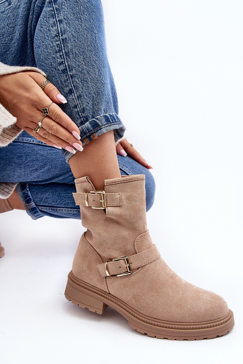 Boto Ploché dámske topánky s béžovými prackami