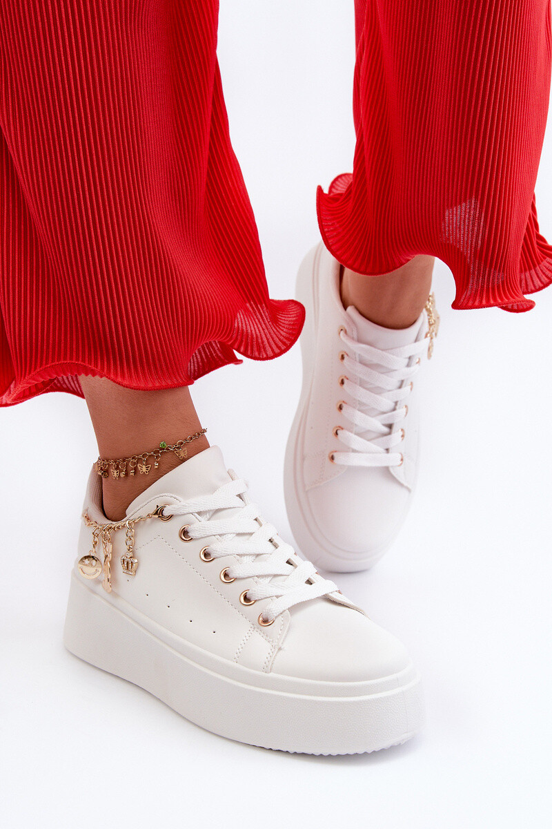 Boto Dámske tenisky s ozdobou Biele Celedria