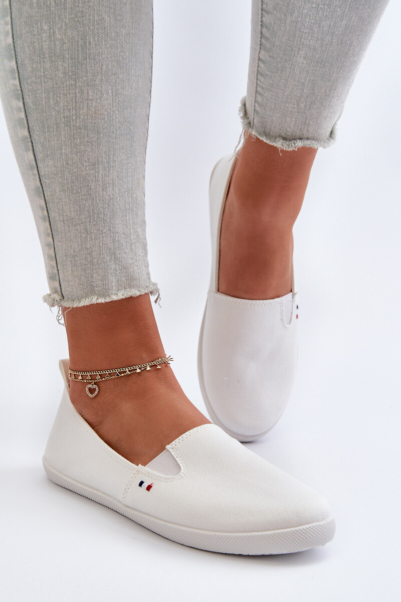 EVENTO Dámske biele tenisky Slip-On Adrancia