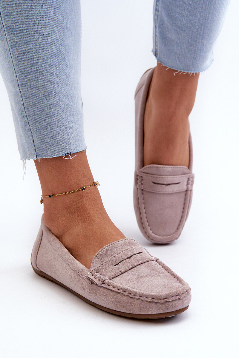 Boto Dámske zamatové mokasíny fialové Lenvie