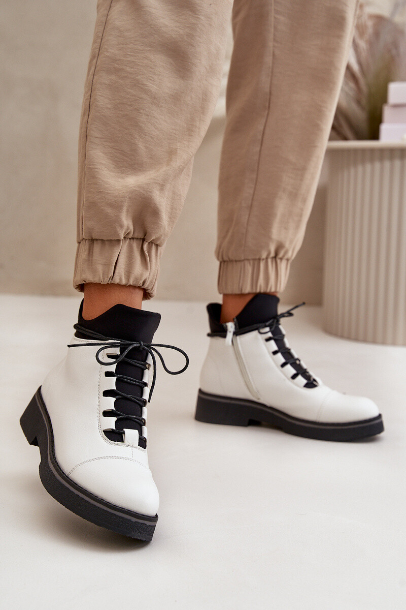 Boto Nízke Dámske Čižmy Zateplené Z Eko Kože Béžové Erisabelle