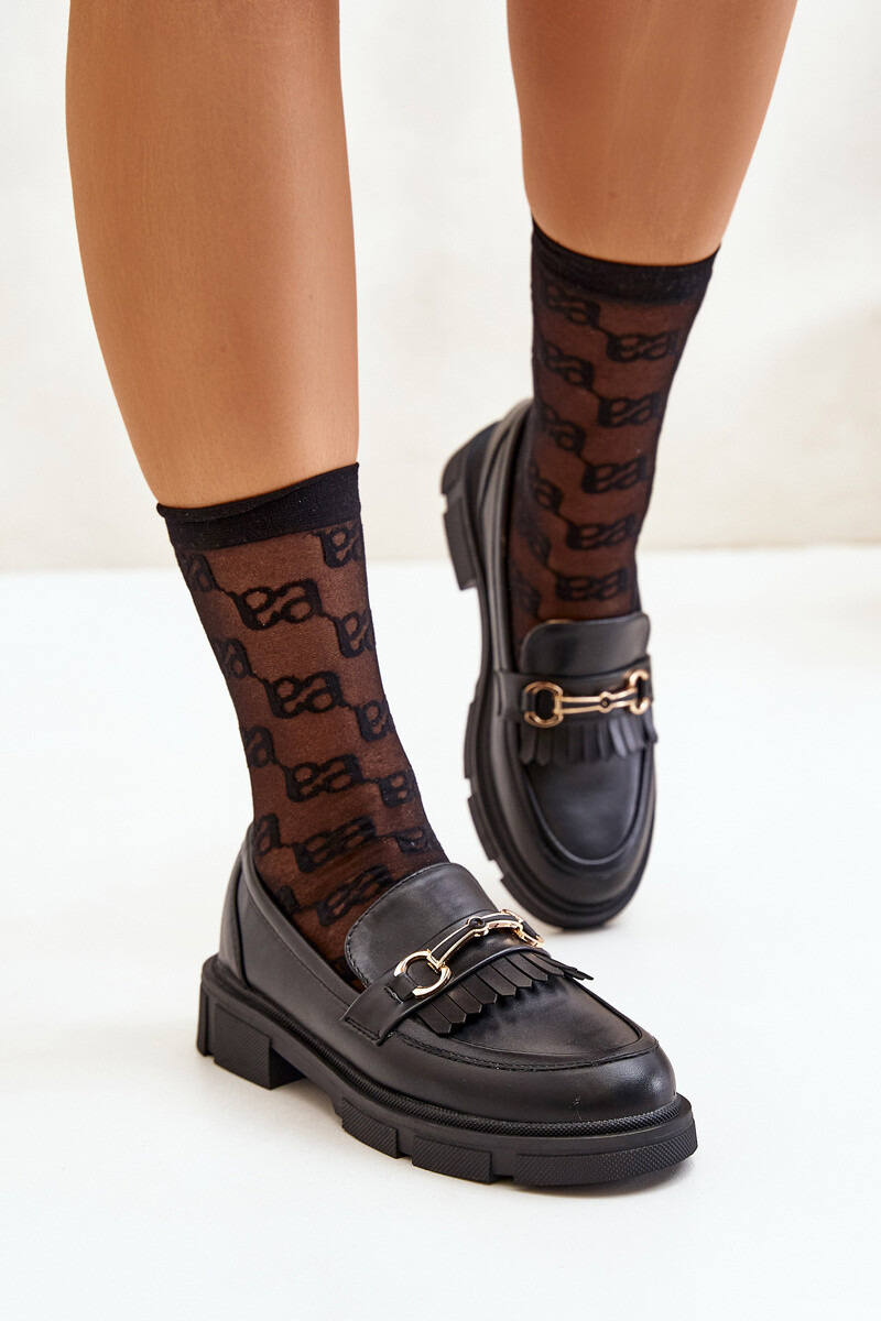 Boto Dámske Mokasíny S Ozdobou Eko Koža Čierne Tialorae