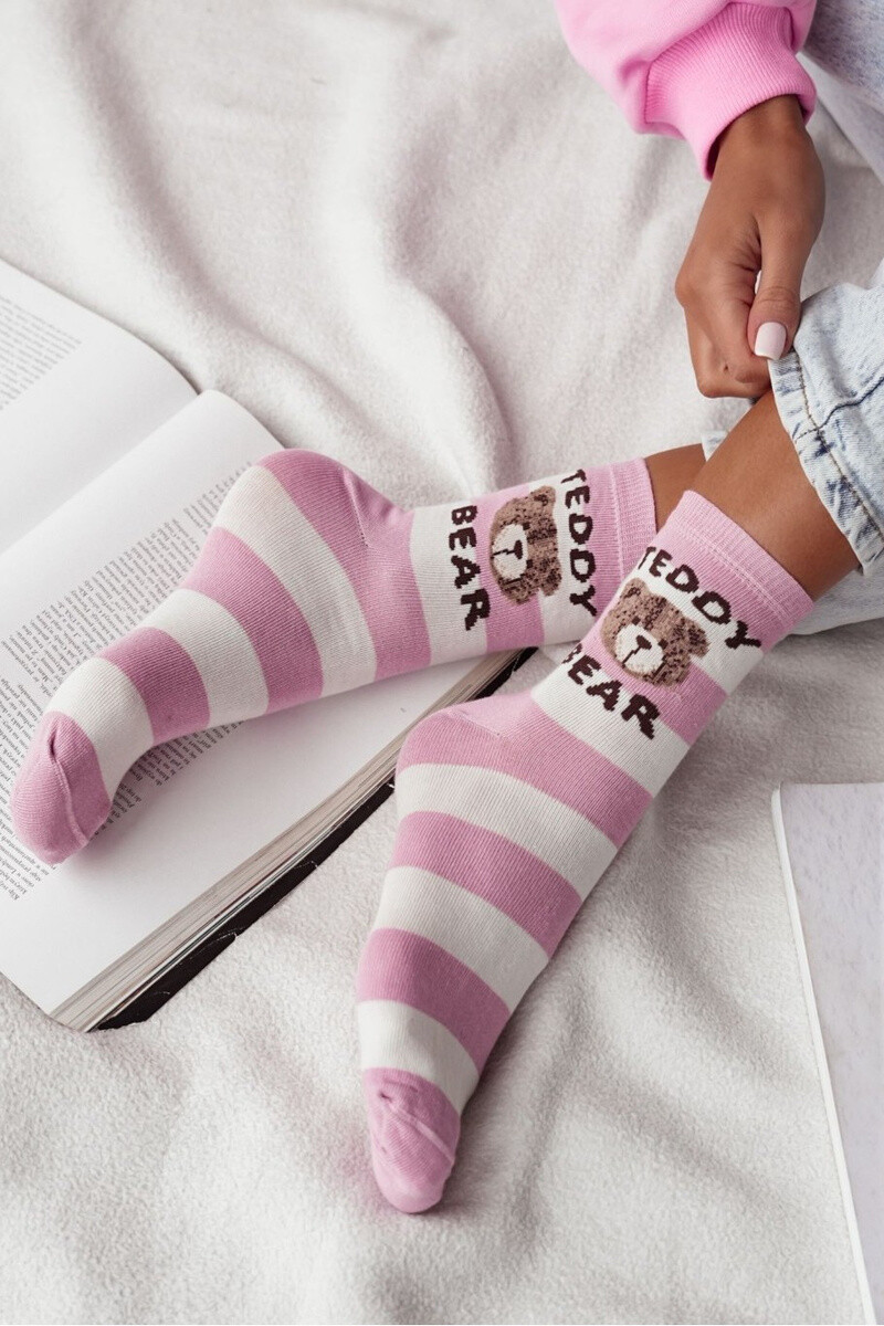 Milena Mládežnícke Ponožky TEDDY BEAR Růžové