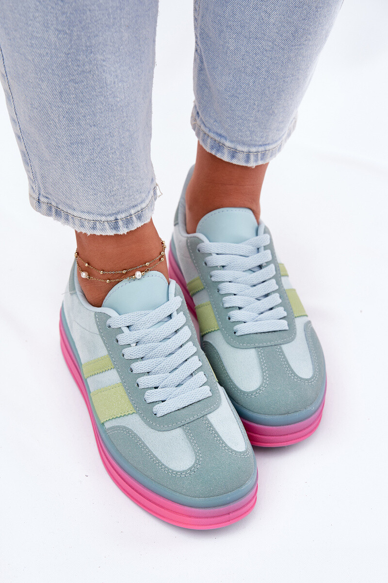 Boto Nízke Sneakers Na Platforme Modré Ovivene