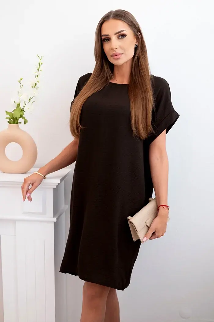 Kesi Włoski Šaty s vreckami hnedý