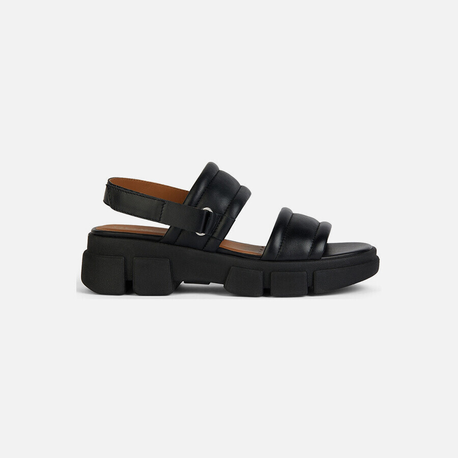 Black women's sandals Geox Lisbona A - Women's