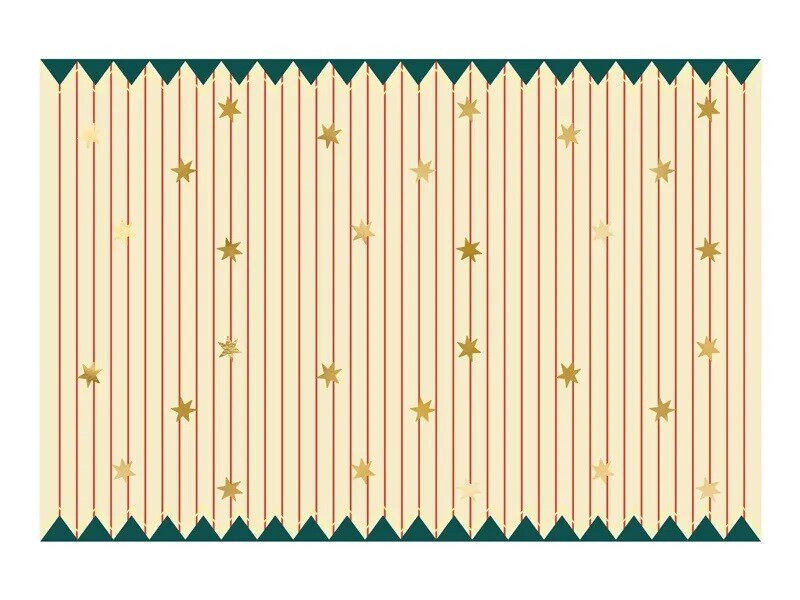 PartyDeco Papierový obrus - Cirkus pruhy a hviezdy 180 x 120 cm