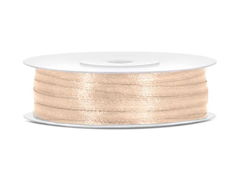 PartyDeco Saténová stuha - Cream 3mm/50m