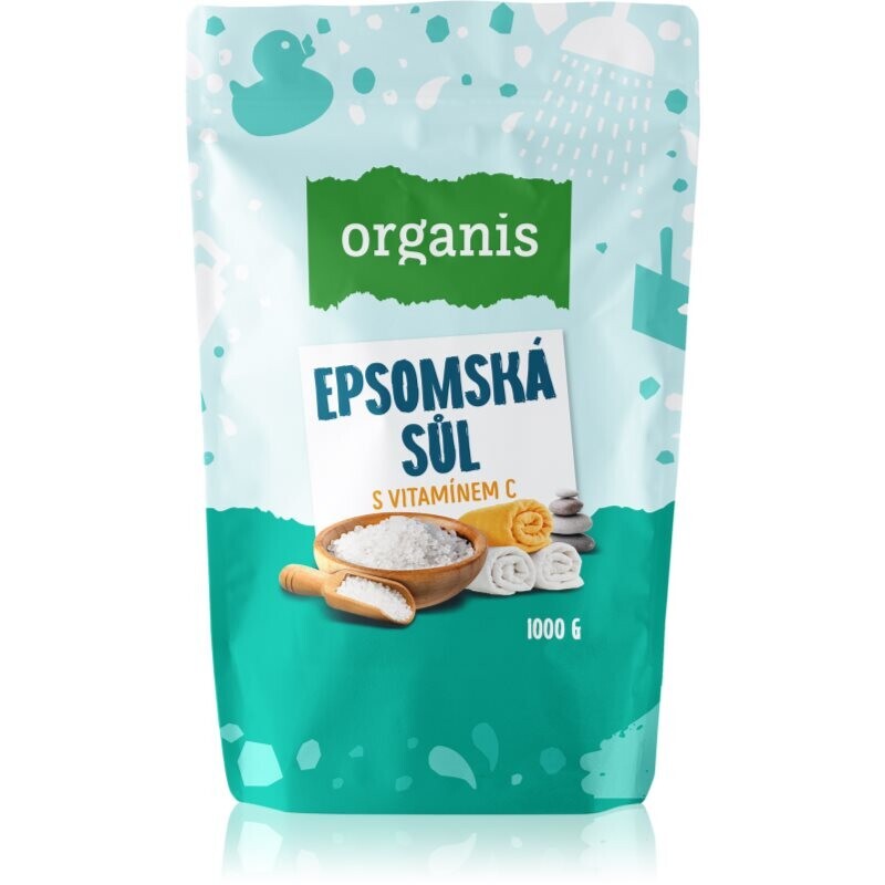 Organis Epsomská soľ s vitamínom c soľ do kúpeľa 1000 g
