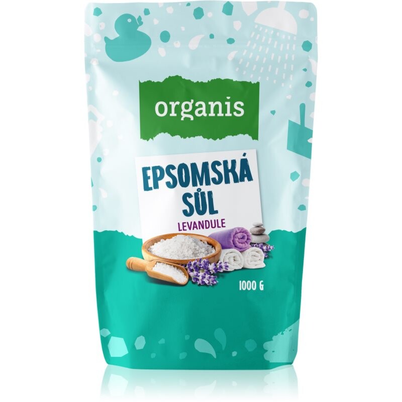 Organis Epsomská soľ Levanduľa soľ do kúpeľa 1000 g