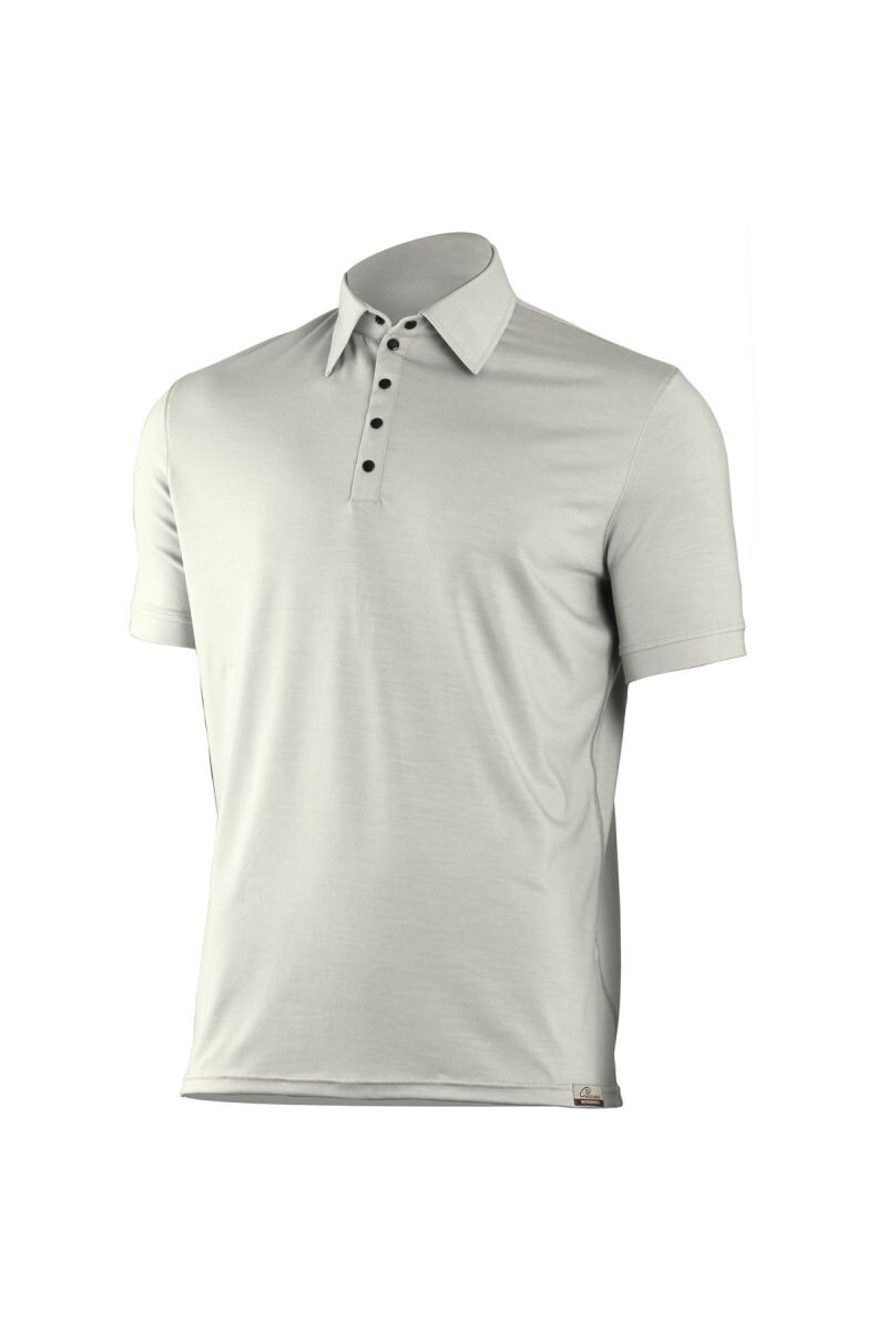 Lasting ELIOT 0101 biela vlnené merino polo košele Veľkosť: -M 8596445009507