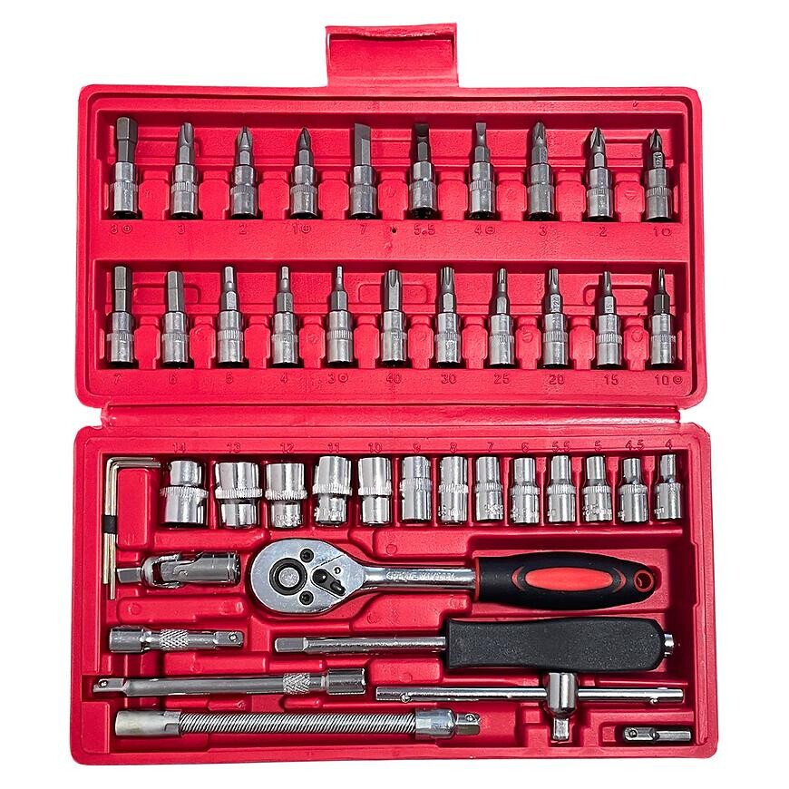 Súprava kľúčov 1/4˝ 46 dielov