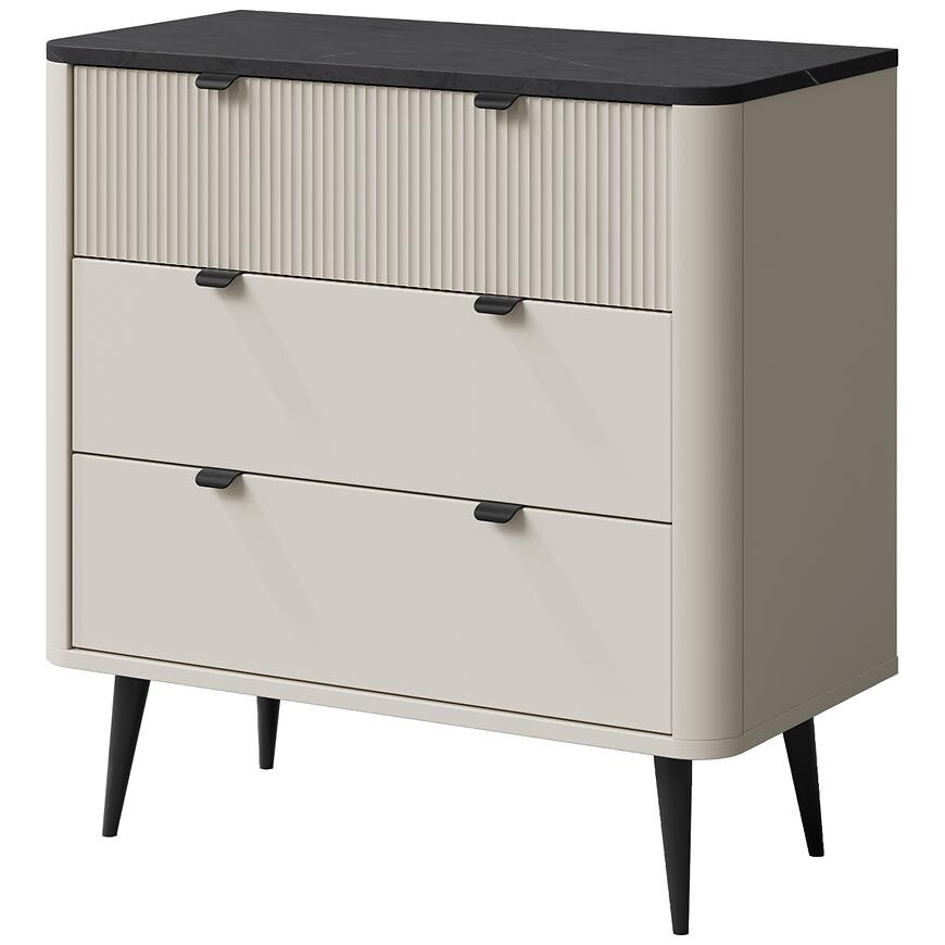 Komoda 90 Marly 11 3s Kašmír/Sivý kameň