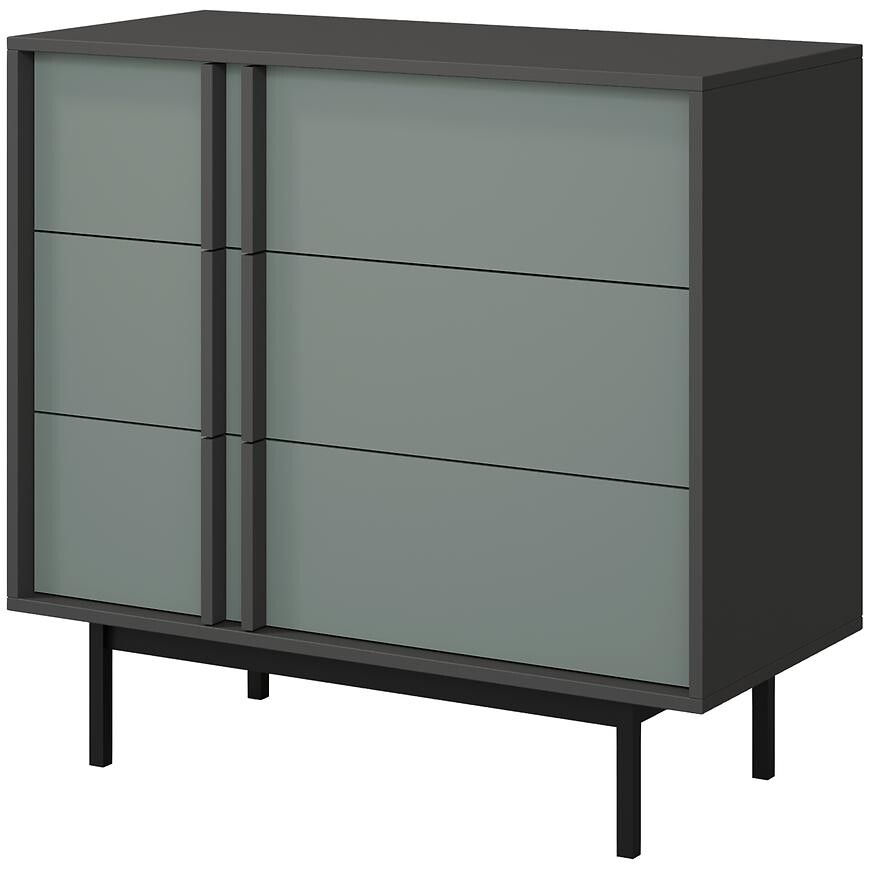 Komoda 90 Alsy 8 Aloe/Antracit