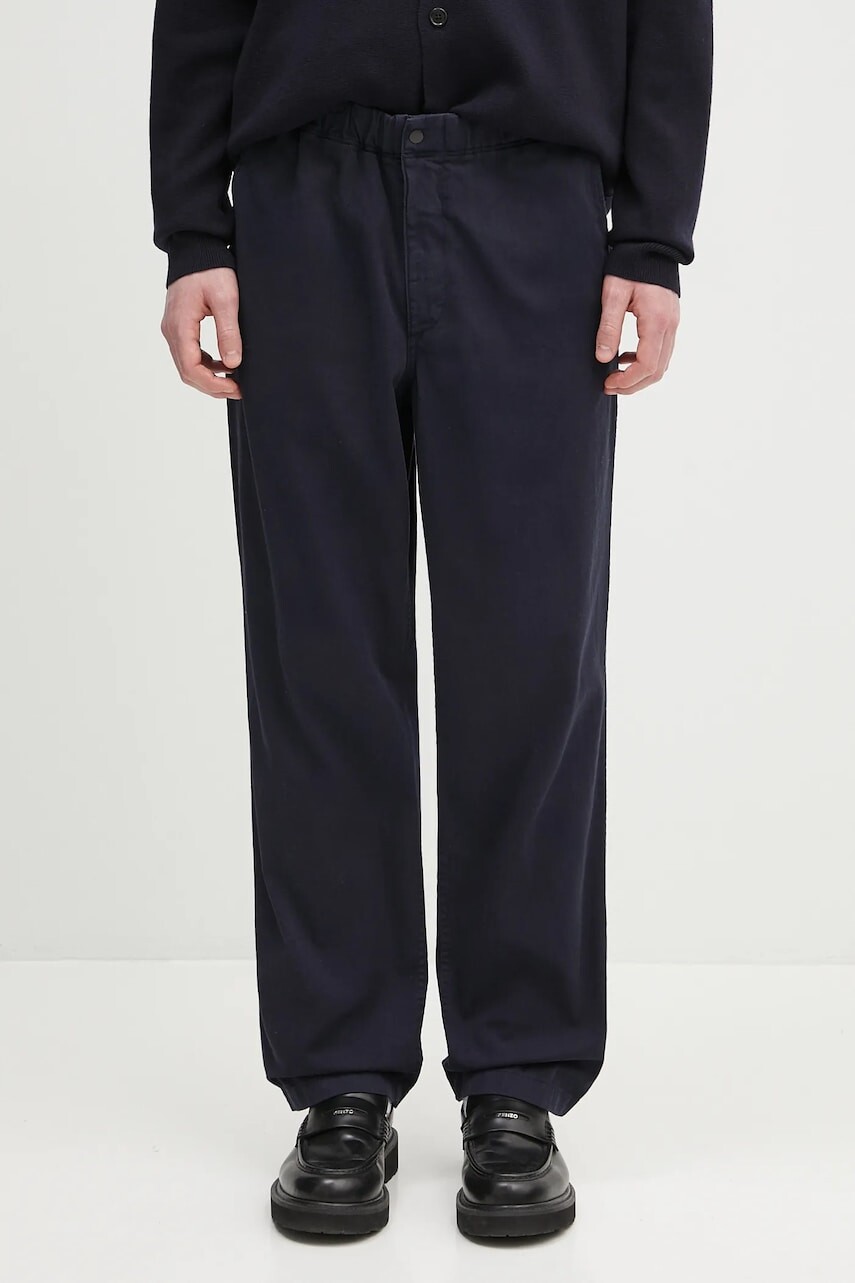 Nohavice Norse Projects Ezra Light Stretch tmavomodrá farba, strih chinos, N25.0369.7004