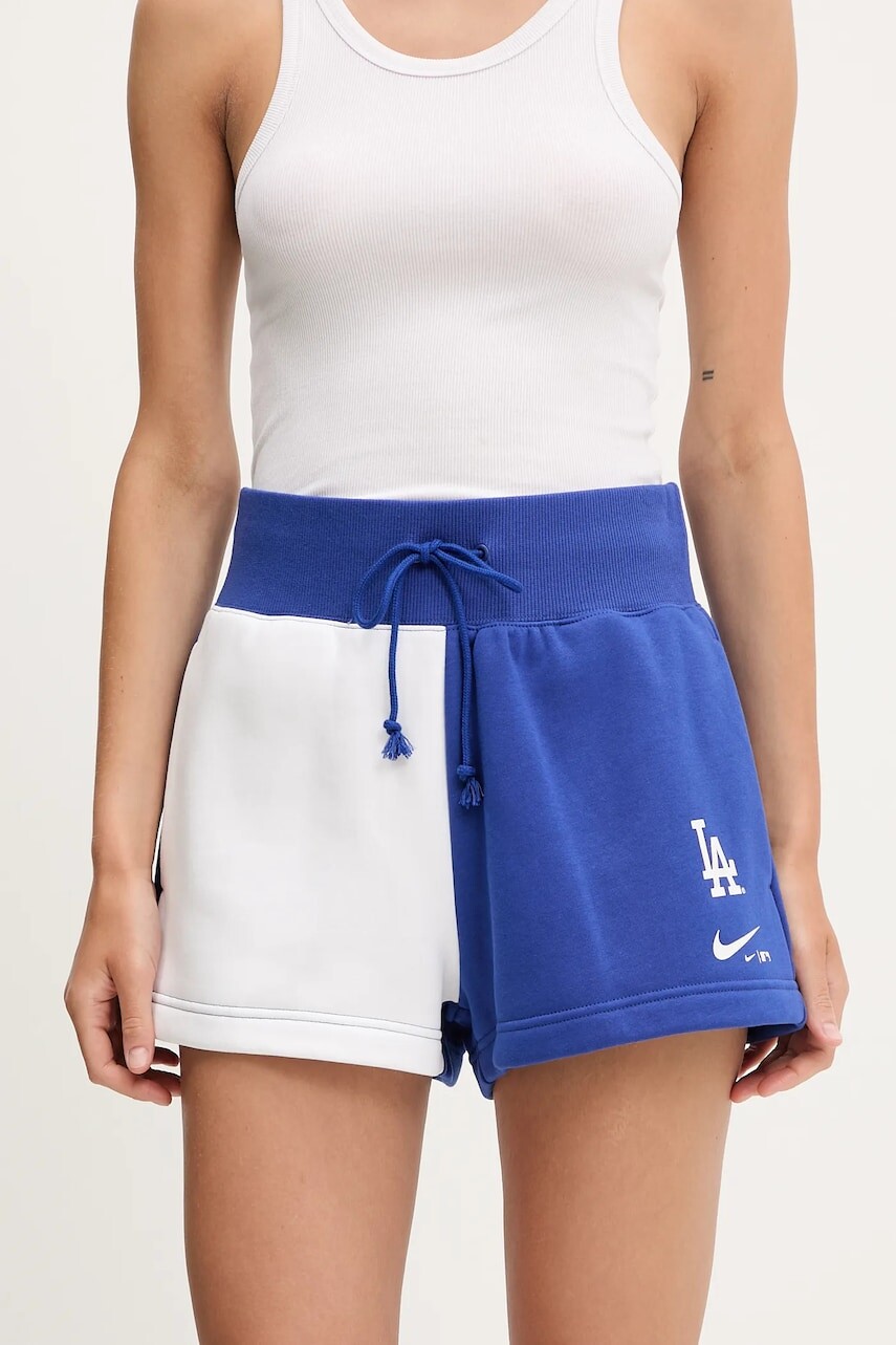 Šortky Nike Los Angeles Dodgers fialová farba, vzorované, vysoký pás, 034B-155N-LD-3XJ
