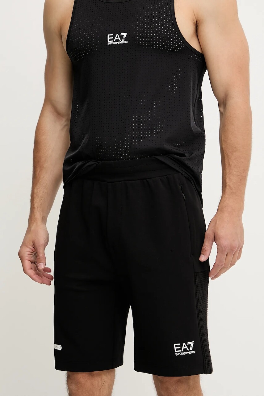 Tréningové šortky EA7 Emporio Armani čierna farba, AF12501.7M000128