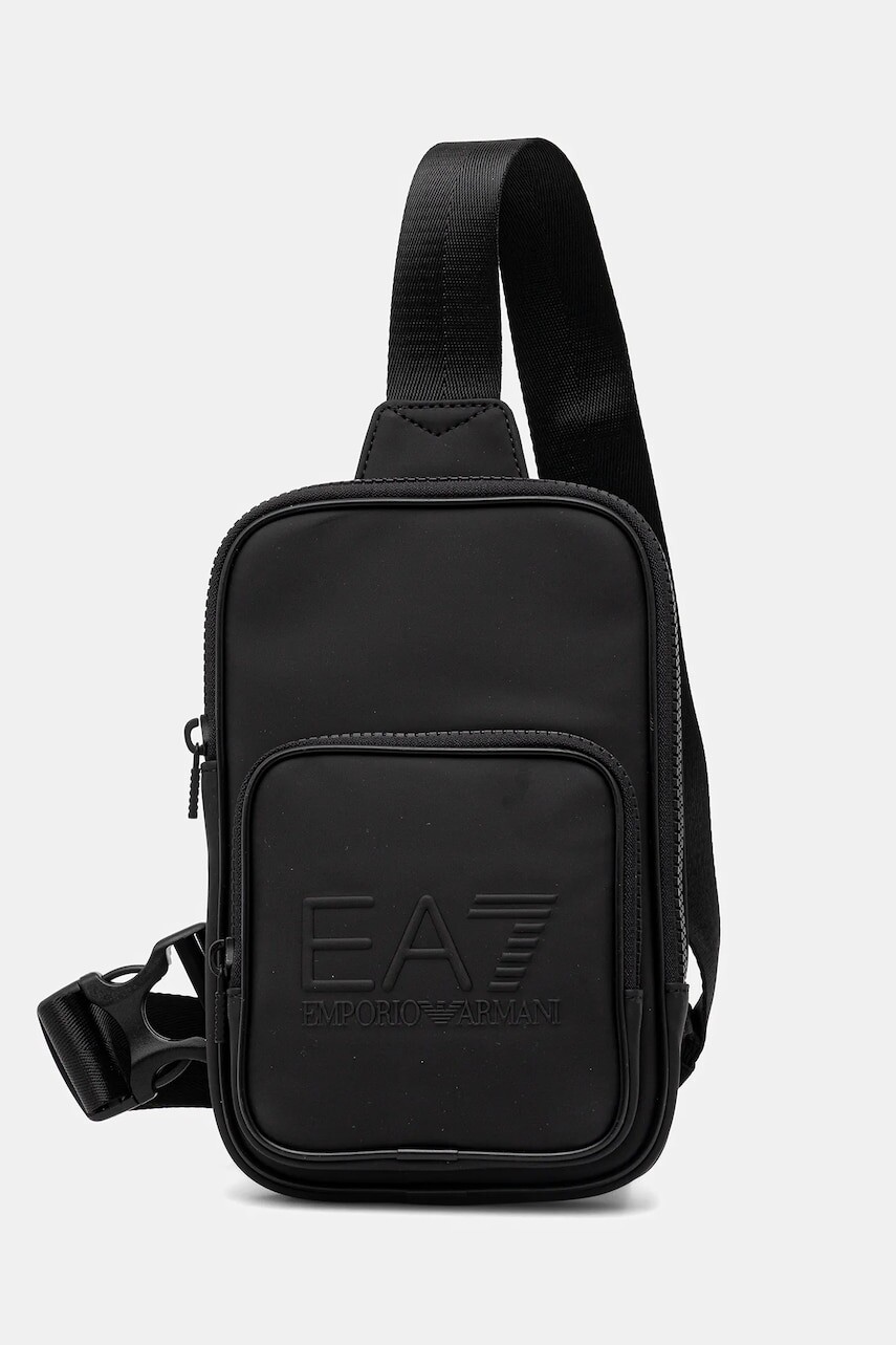 Malá taška EA7 Emporio Armani čierna farba, AF13811.7X000069