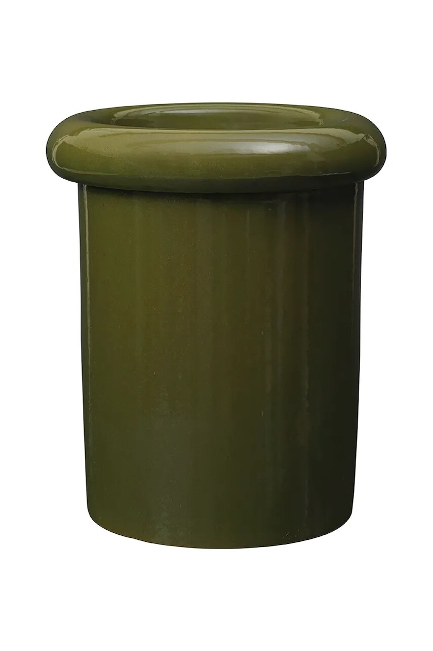 Kvetináč ferm LIVING Rollo zelená farba