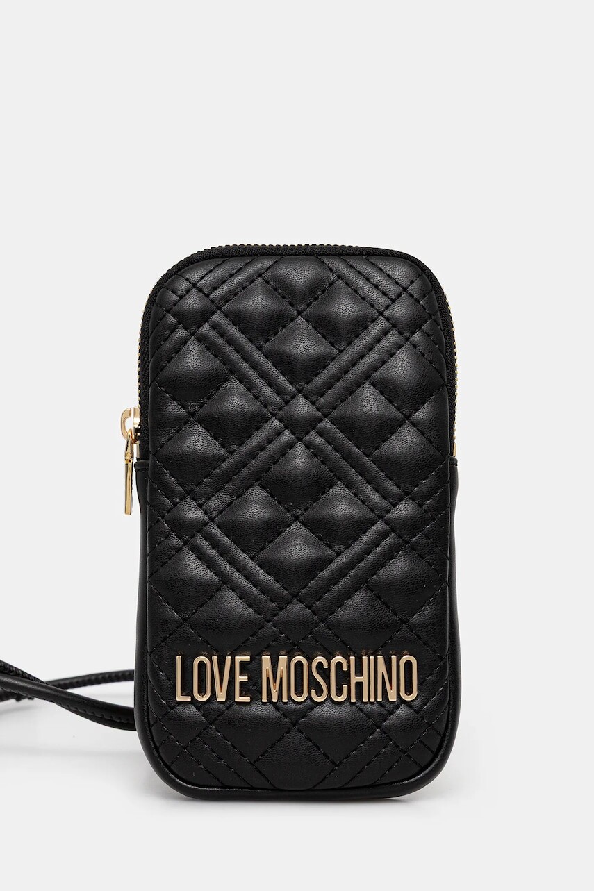 Obal na mobil Love Moschino čierna farba, JC5660PP0MLA0000