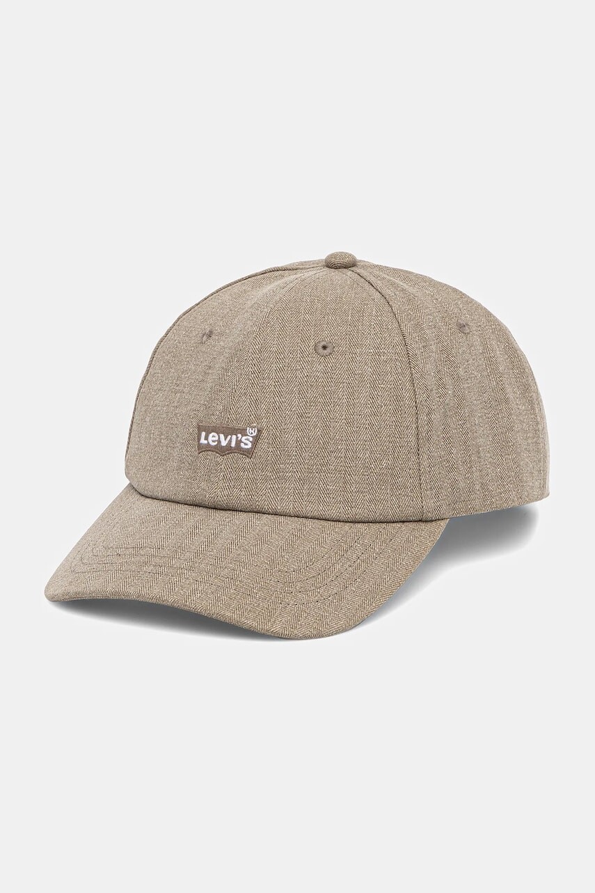 Bavlnená šiltovka Levi's zelená farba, s nášivkou, 000MP-0002