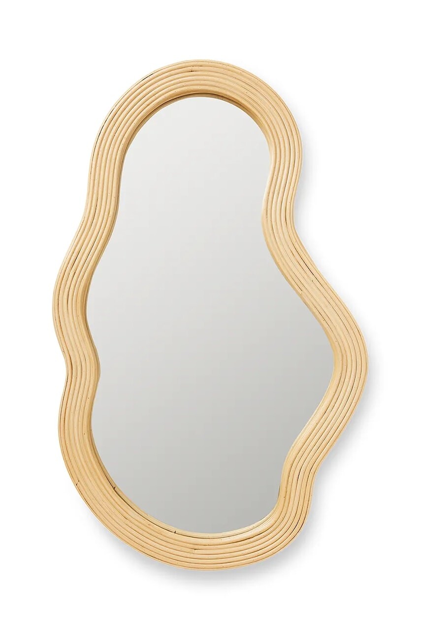 Nástenné zrkadlo ferm LIVING Pond Mirror M béžová farba