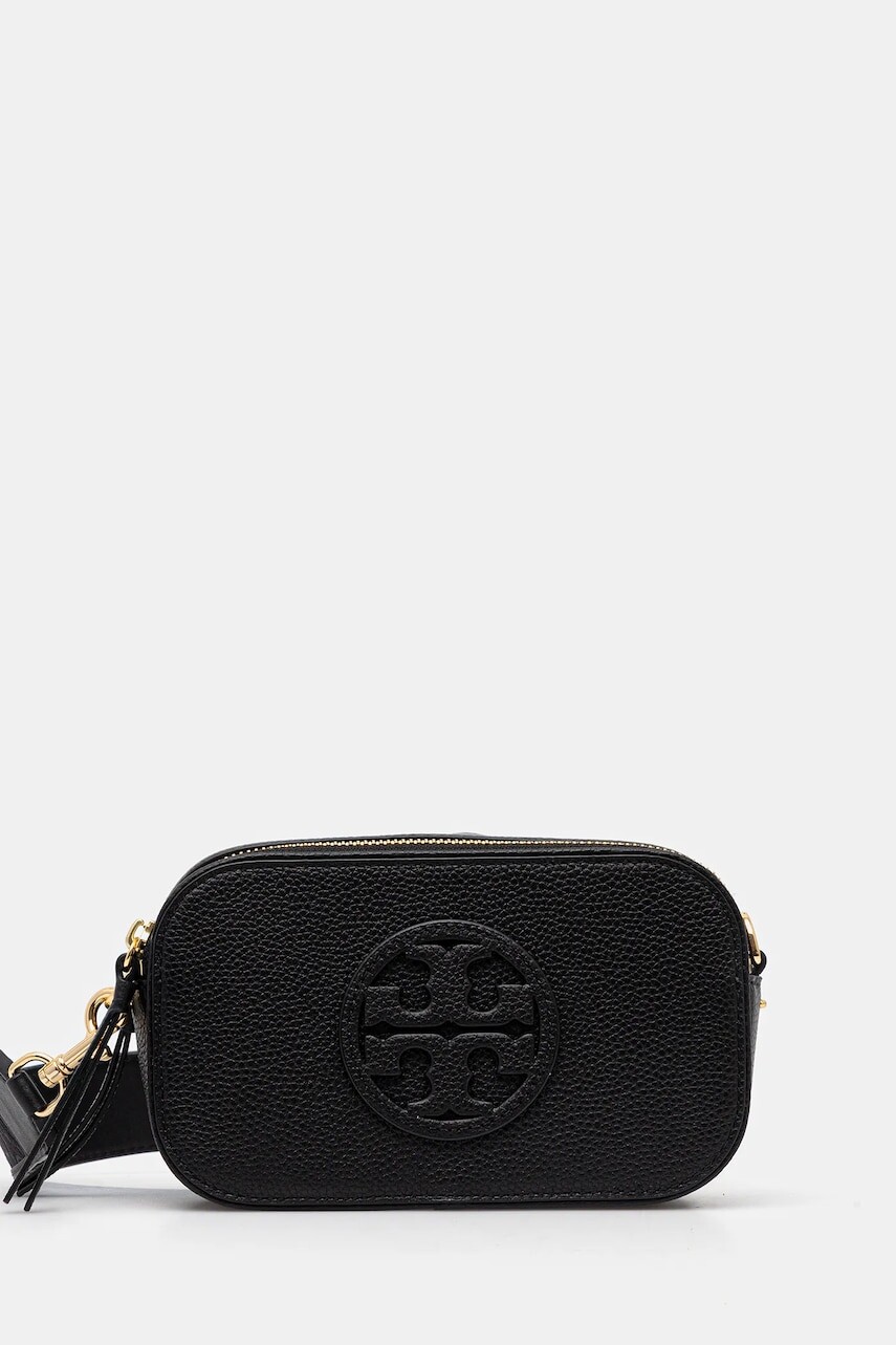 Kožená kabelka Tory Burch Miller čierna farba, 171956-001