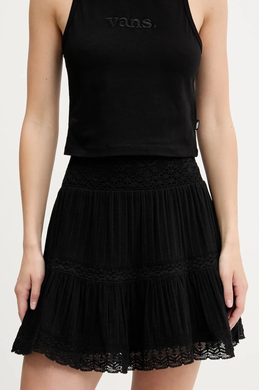 Sukňa Superdry čierna farba, mini, áčkový strih, W7210350A-02A