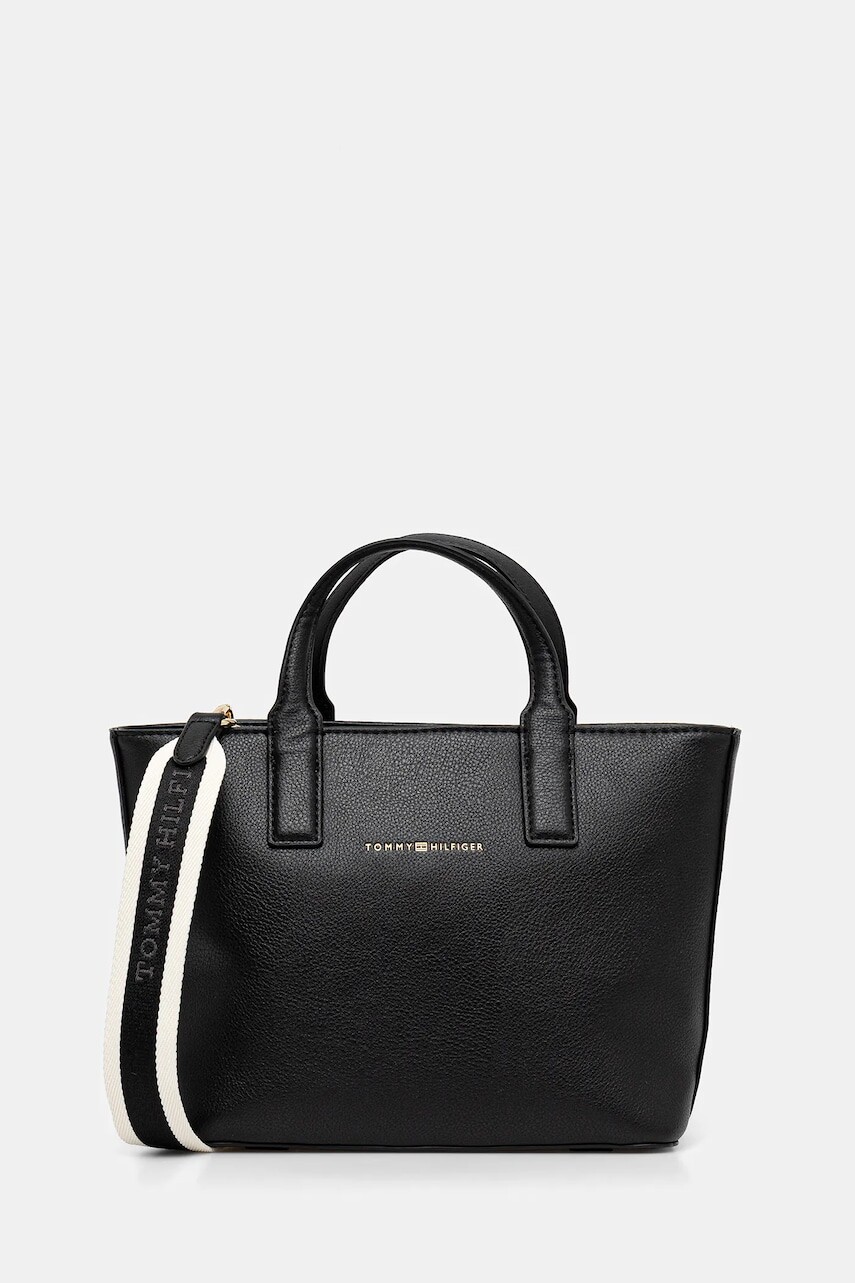 Kabelka Tommy Hilfiger čierna farba, AW0AW17448