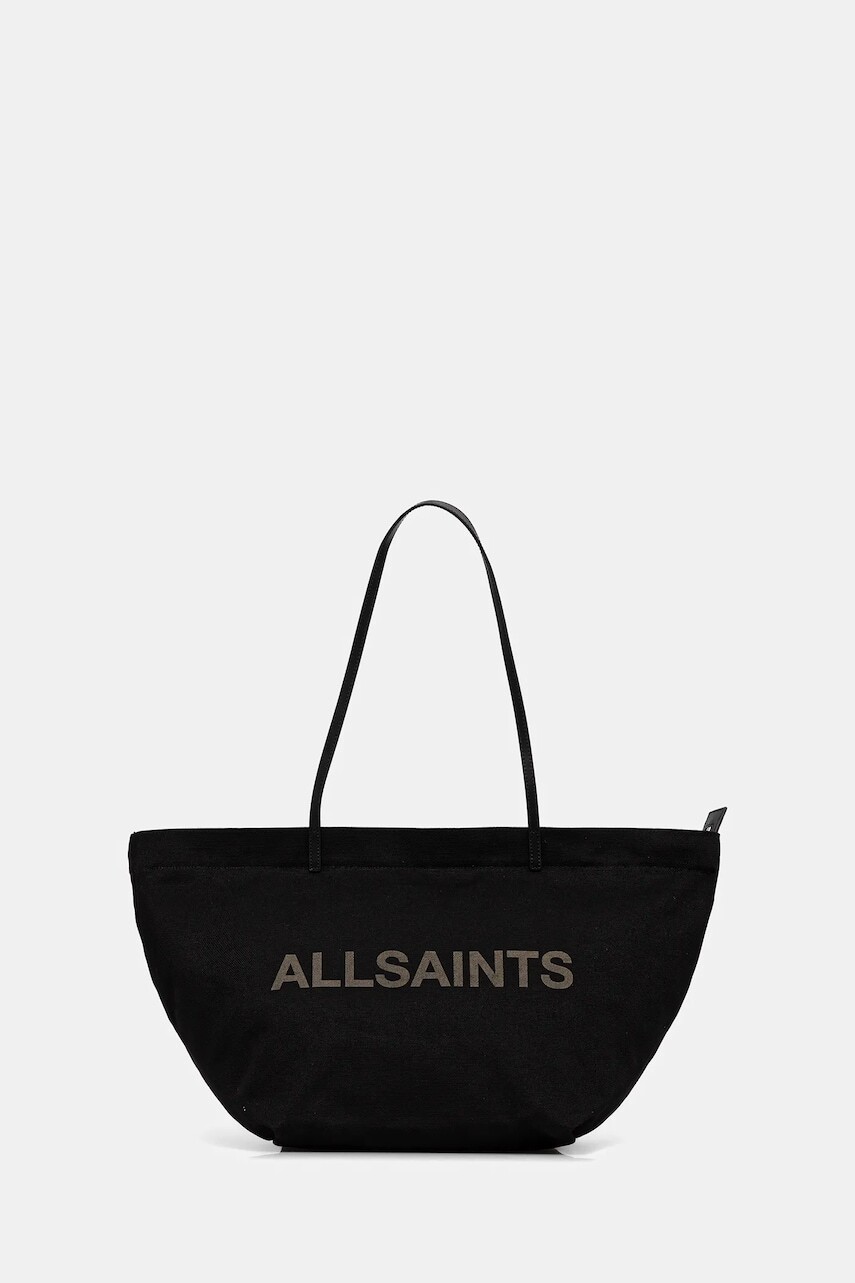 Bavlnená taška AllSaints SERAFINA čierna farba, W323XC