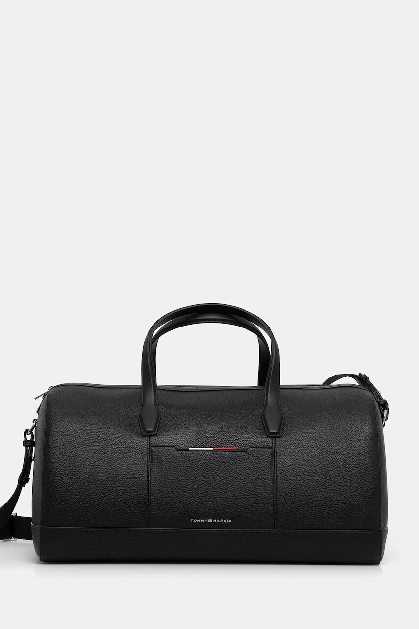 Taška Tommy Hilfiger čierna farba, AM0AM13485