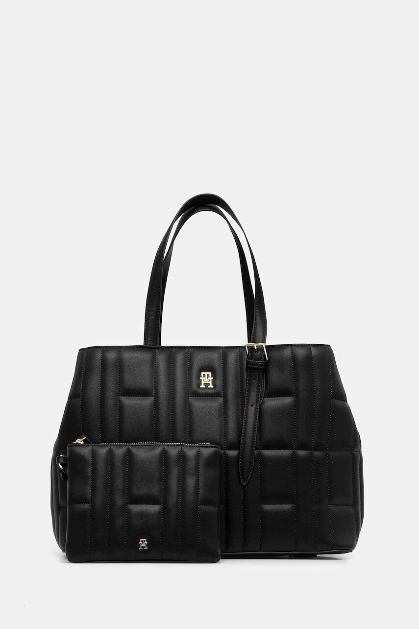 Kabelka Tommy Hilfiger čierna farba, AW0AW17452
