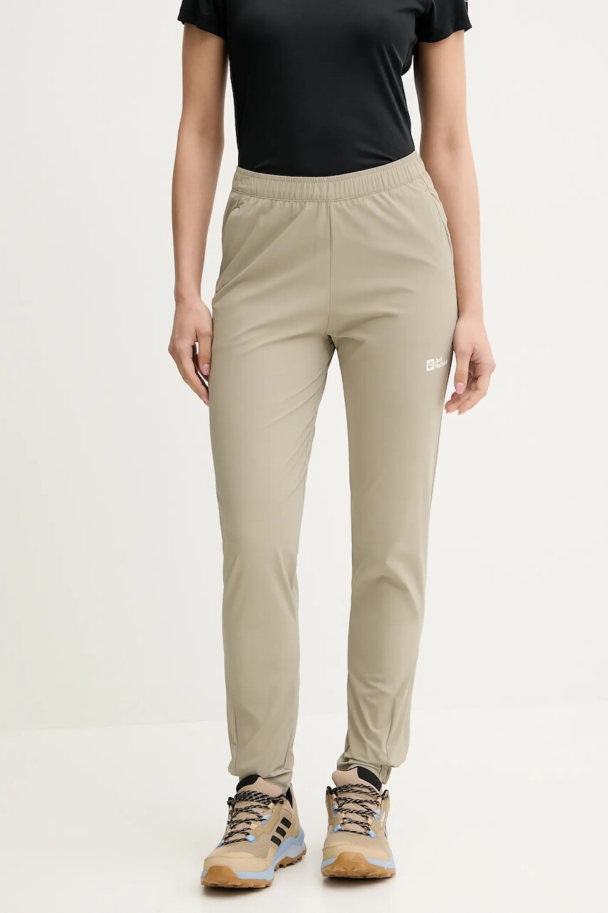 Turistické nohavice Jack Wolfskin Prelight Swift béžová farba, A63780