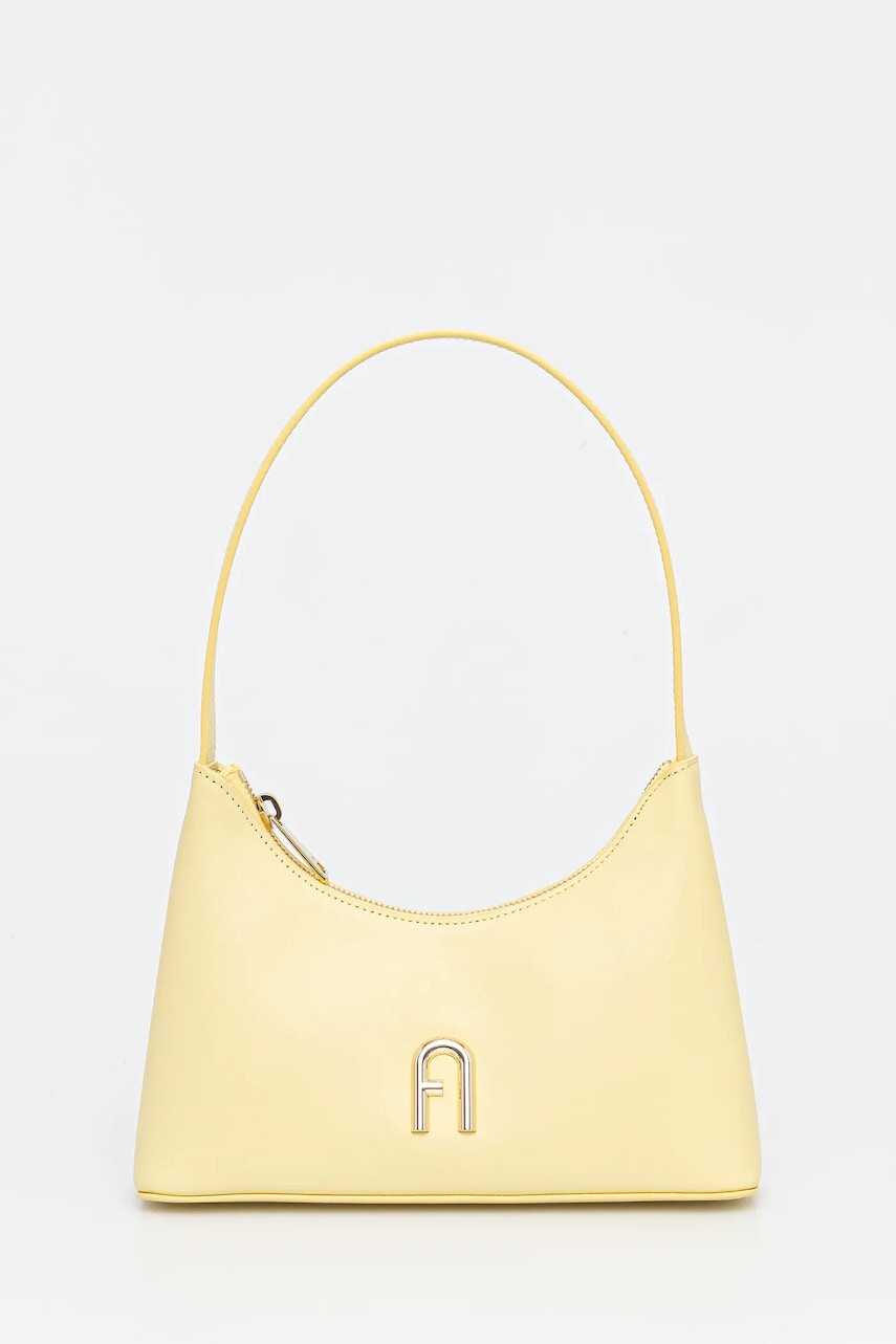 Kožená kabelka Furla žltá farba, WB00863.AX0733.3684S1007