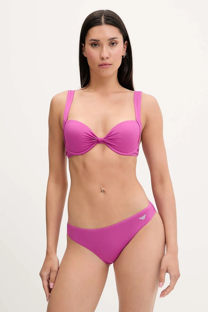 Dvojdielne plavky Emporio Armani Underwear ružová farba, vystužený košík, EW000801 AF12191