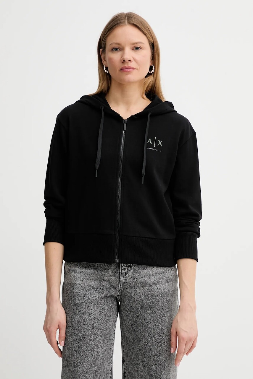 Bunda Armani Exchange čierna farba, prechodná, XW000955 AF12285