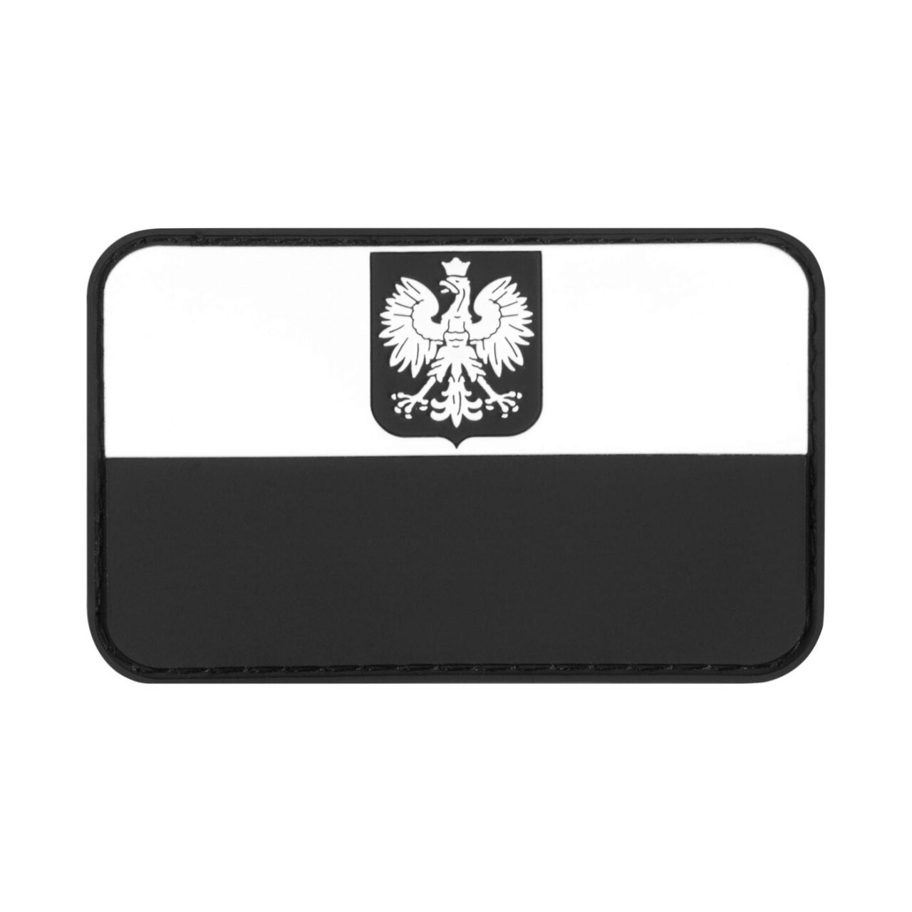 Gumová nášivka Jackets to Go vlajka Poľsko - sivá