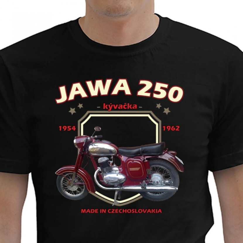 Tričko Striker Jawa 250 Kývačka - čierne, M
