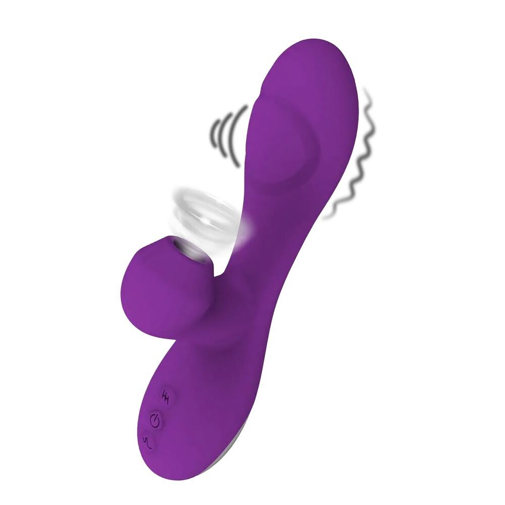 Romant Flap vibrátor rabbit s poklepom a tlakovým stimulátorom na klitoris fialový