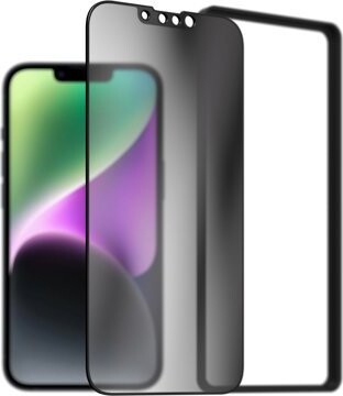 AlzaGuard 2.5D FullCover Privacy Glass Protector pre iPhone 13/13 Pro/14/16e s inštalačným rámčekom
