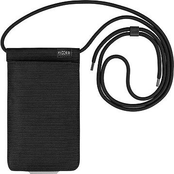 FIXED Camino Sling so šnúrkou na krk pre mobilné telefóny do 7" čiernej