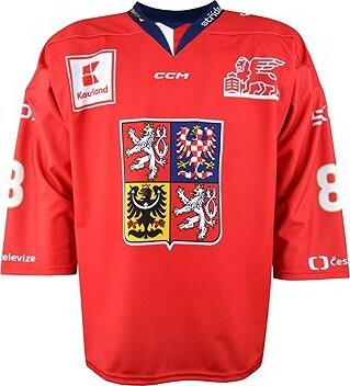 CCM Reprezentačný dres s reklamou červený Pastrňák, Senior, L
