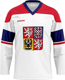 CCM Reprezentačný dres biely bez reklám, Senior, L