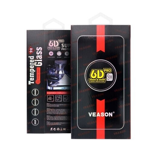 Ochranné sklo 6D Veason Motorola Moto E14/G04/G24/G24 Power, celotvárové - čierne